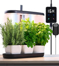Grow Lights for Indoor Plants, 20W Full Spectrum LED Grow Lamp for Indoor Garden with Intelligent Controller, Height Adjustable, Ideal for Home Desk Plant Lighting (Black, ABS Base)