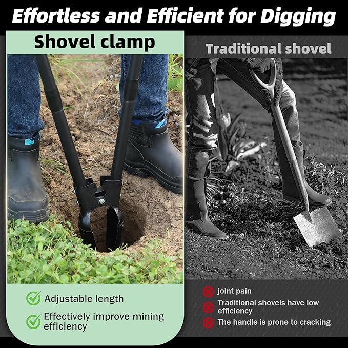 Post Hole Digger,54 Inch Heavy Duty Metal Hole Digger Tool for Digging,Grey Manual Tool for Transplant, Camping,Gardening.