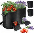 Potato Grow Bags 2PCS 15 Gallon Grow Bags with Harvest & Visible Windows Nonwoven Fabric Potato Planter with Handle for Taro, Beets, Carrots, Onions Fabric for Growing Potatoes