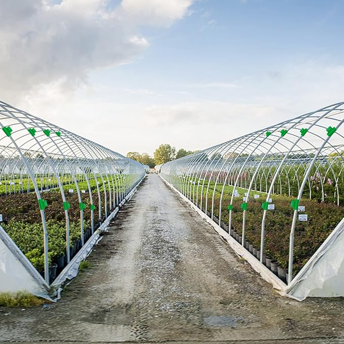 40pcs Plastic Greenhouse Clamps Clips large size for 0.63 Inch Netting Tunnel Hoop Clip,Frame Shelters Shading Net Rod Clip Greenhouse Film Clamps for Season Plant Extension Support (16mm,40P）