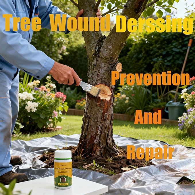 Tree Wound Pruning Sealer,Tree Wound Dressing with Brush, Bonsai Cut Paste, Trees Grafting Supplies, Pruning Sealer for Bonsai, Fruit Trees, Roses (1 PCS,100 g)