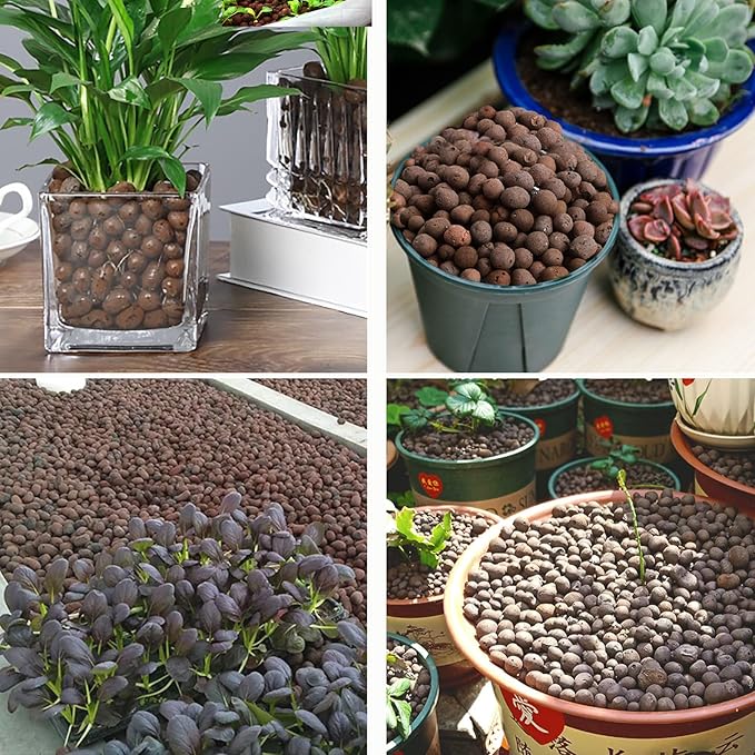 6LBS Leca Expanded Clay Pebbles Hydroponics Supplies for Indoor Garden Plants (6LBS)