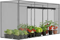 SUNYRISY Garden Plant Netting Crop Cage for Garden Raised Bed, 11.8 x 4 x 6 Ft Plant Cover Cage Protectors from Animal for Outdoor Plants with Frame and Zippered Door, Black