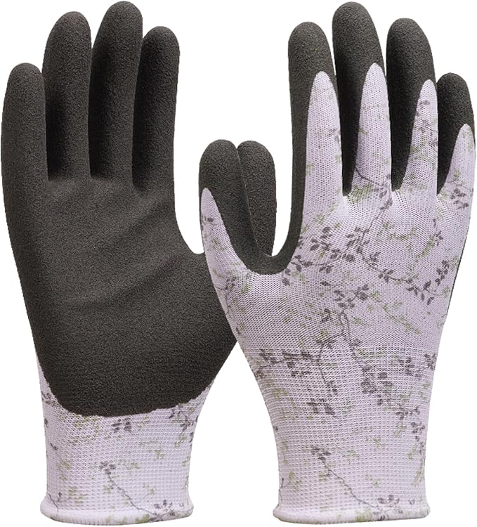 KDK Gardening Gloves for Women and Men, ECO Recycled Polyester Work Gloves with Latex Coating