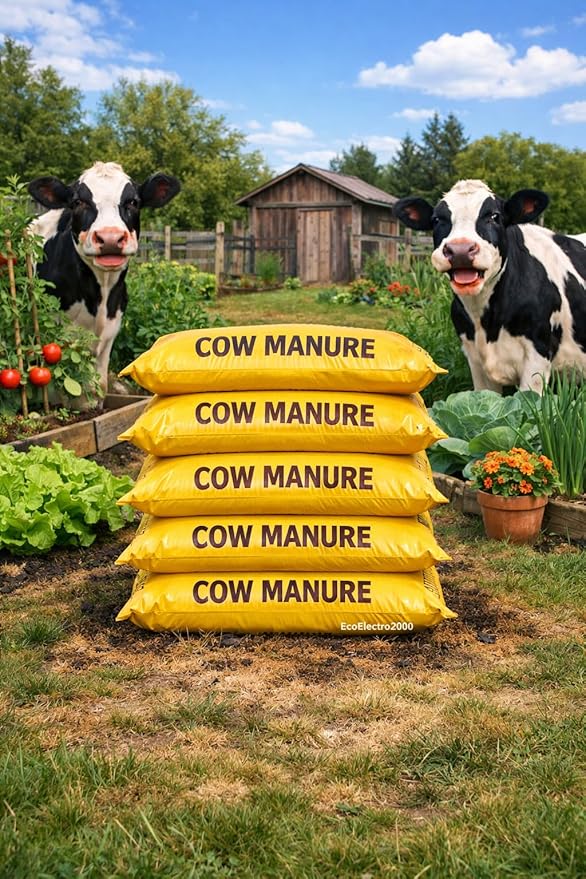 Lot of 6, 20 or 60 Organic Humus and Manure Soil, Each Bag is 1 Cu. Ft. Consists of 80% Compost Base and 20% Manure Delivered to Your Door, Never Carry Heavy OR Mess Your CAR Trunk. (20)