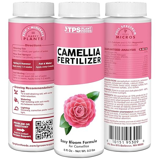 Camellia Fertilizer, Complete Liquid Camellia Plant Food, 8 oz (250mL)