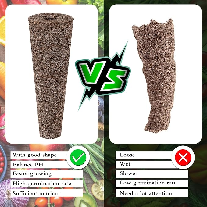 200 Pcs Seed Pods Replacement, Sponges Seed Growth Kit, Grow Sponges for Greenhouses & Germination Equipment, Starter for Indoor Garden System (Black)