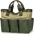 Garden Tool Bag Organizer, Gardening Tote Storage Bag with Zippers Pockets (Tools NOT Included), Green