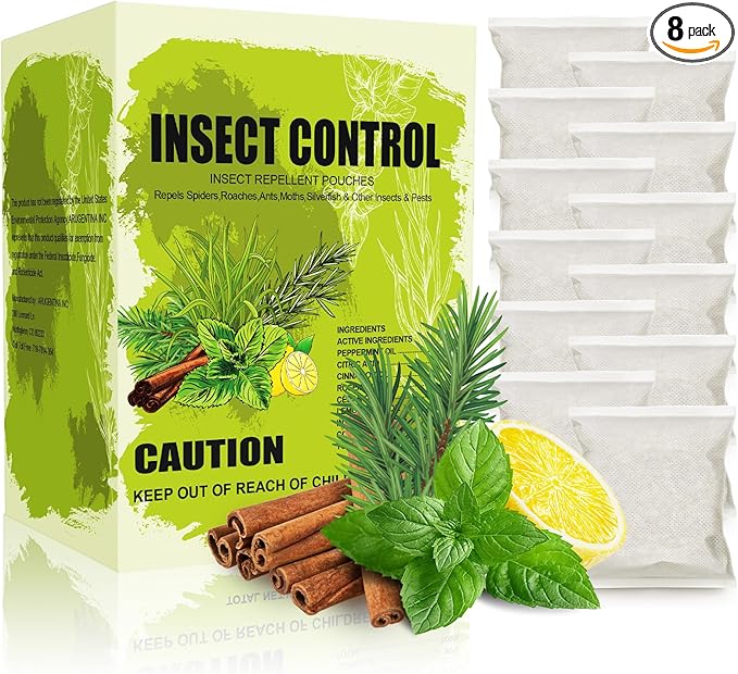 Natural Peppermint Insect Repellent, Spider Repellent Indoor, Fresh Mint Scent, Rodent Repellent for Car Engine, Home Storage, Safe for Kids and Pets (12)