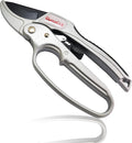 Ratcheting Pruning Shears Gardening Heavy Duty 8'', Professional Ratchet Pruning Scissors Cutter Anvil Clippers - Tree Trimmers Up To 20mm Cutting Capacity, Soft Non-Slip Grip Reduce Hand Fatigue