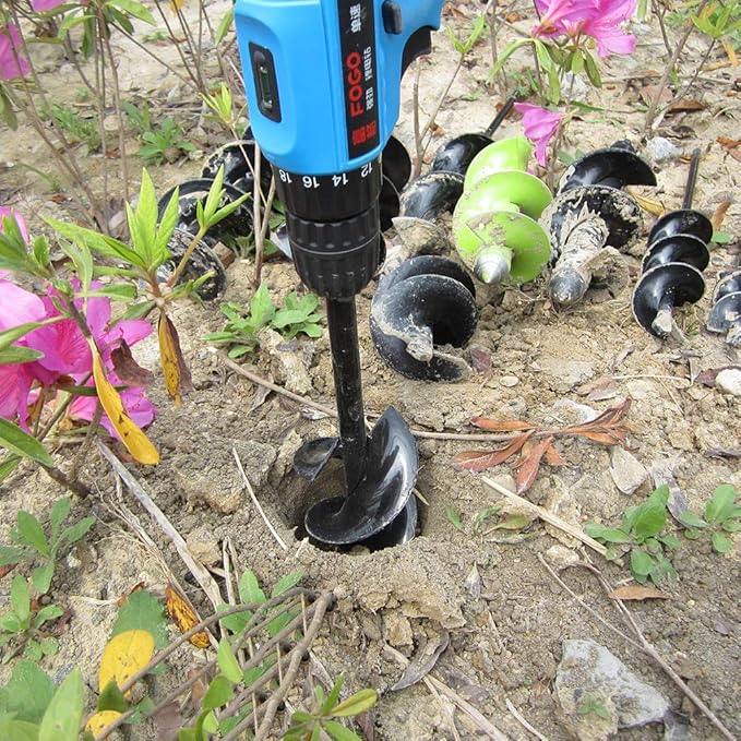Auger Drill Bit for Planting - 3"X12" Heavy-Duty Garden Auger Spiral Drill Bit - Bulb Planter Tool & Auger Post Hole Digger - 3/8" Hex Drive Drill