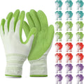 24 Pairs Gardening Gloves Bulk for Women Breathable Rubber Coated Yard Garden Gloves Ladies Outdoor Protective Work with Grip