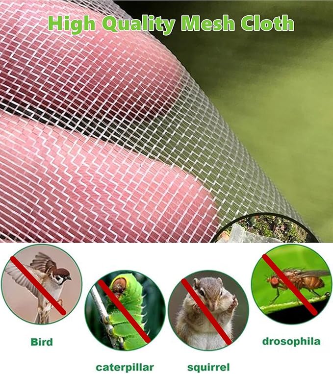 Garden Netting Plants Cover Bird Netting Fruits Tree Vegetable Mesh Netting Greenhouse Row Nets Raised Bed Netting (10 x 30FT)