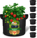 Gardzen 5 Gallon Grow Bags 6-Pack, 500G Thick Nonwoven Fabric Pots with Waterproof Liner & Breathable Bottom, for Hot Dry Climates