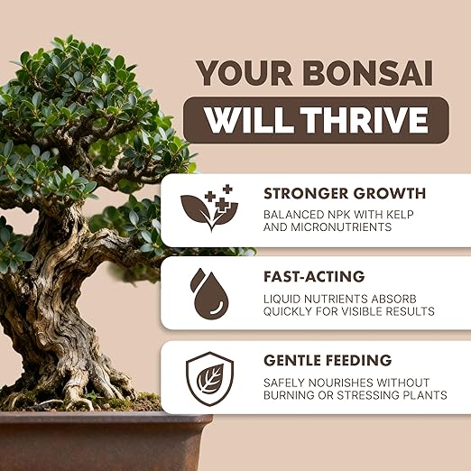Bonsai Fertilizer, Liquid Plant Food for Healthy Growth & Strong Roots in All Bonsai Trees, by TPS Plant Foods, 8 oz (250 mL)