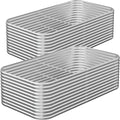 2 Pack Tall 8x4FT Corrugated Galvanized Steel Raised Garden Bed Outdoor, Metal Above Ground Garden Bed for Vegetables and Flowers, Raised Beds for Gardening-8x4FTx15inch