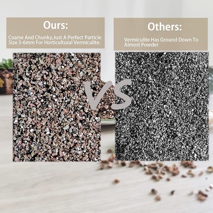 Natural Coarse Vermiculite 20QT for Plants Organic Occurring Mineral Potting Mix Medium for Potted Plants, Hydroponics, Terrariums, Orchids, Mushroom Or Reptile Habitats