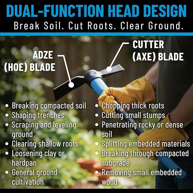 Channellock Mallet 34242 - Cutter Mattock Tool, Carbon Steel Head - 5lb
