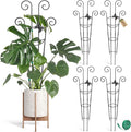 Coomin 32.6in Monstera Plant Support for Indoor Plants, 4P Trellis for Climbing Plants Indoor, Plant Climber Stakes for Potted Plants