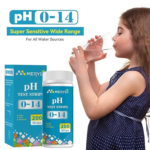 pH Test Strips (0-14 Range) – 200pcs Universal Litmus Paper for Water, Pools, Kombucha, Food & Soap Making