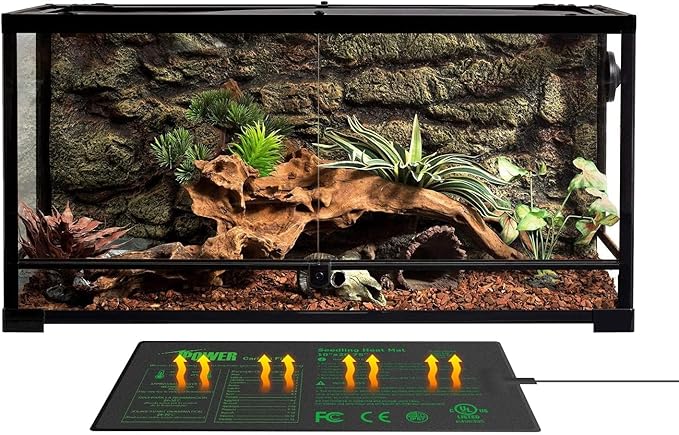 iPower 10" x 20.75" Seeding Heat Mat Upgraded Carbon Film Indoor Warm Waterproof Plant Germination Starting Pad, Black