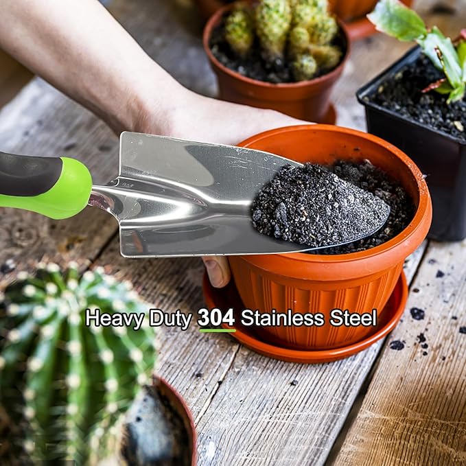 Gardening Tools Set of 11, Heavy Duty Stainless Steel Garden Hand Tools with Tote Bag, Rust-Proof Ergonomic Gardening Kit Gifts for Women Men Plant Lover