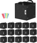 iPower 15 Pack 7 Gallon Square Plant Grow Bags Thick Fabric Pots with Handles for Indoor and Outdoor Garden, Black