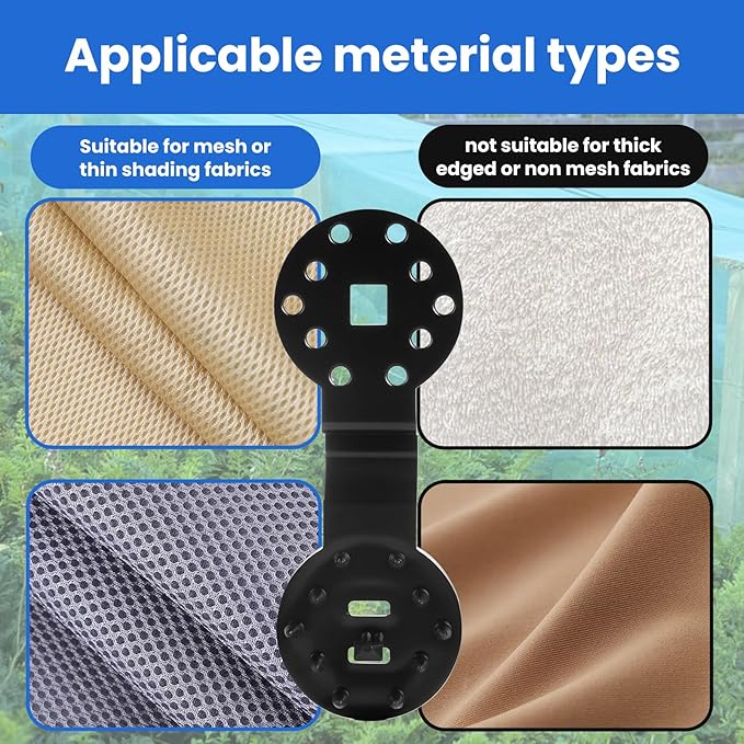 Sunscreen Net Clips Heavy Duty Plastic Shade Cloth Clips 100Pack with Tarp Grommet Fasteners for Garden Patio Awning Mesh Fabric Clamp