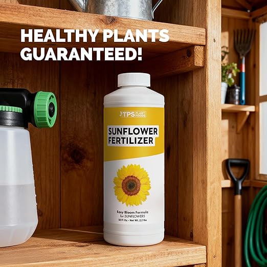 Sunflower Fertilizer – Liquid Plant Food for Bigger Blooms, Strong Stems & Vibrant Flower Color, 32 oz