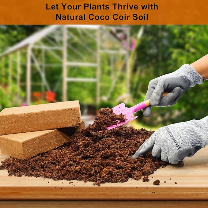 10 Pack Premium Coco Coir Bricks, Coco Coir for Plants, Coconut Fiber Substrate with Low pH & EC, Organic Coconut Fiber for Indoor & Outdoor Gardening and Potting Mix