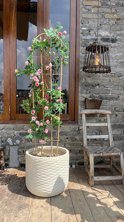 Bamboo Trellis,U-Shape Bamboo Trellis,3Feet,3pack,Trellis for Climbing Plants Outdoor Bamboo,for,Climbing Plants,Tomato, Vegetables,Flowers, Beans, Cucumber,Indoor Potted Climb Plants