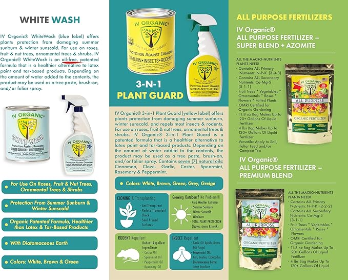IV Organic 3-in-1 Plant Guard, 1 Pint (Greige)