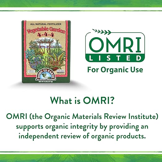 Down To Earth All Natural Fertilizers Organic Vegetable Garden - Plant Food for Vegetables, Herbs, Greens and Raised Beds 4-4-4, 40 lb