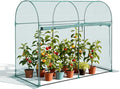 VEVOR Crop Cage, 5.9 x 2.98 x 4.9 ft Plant Protection Tent with Zippered Door, Wind-Resistant Tall Crop Cage, Easy to Install, Outdoor Raised Bed Cover with Frame, Plant Netting for Garden Patio Lawn