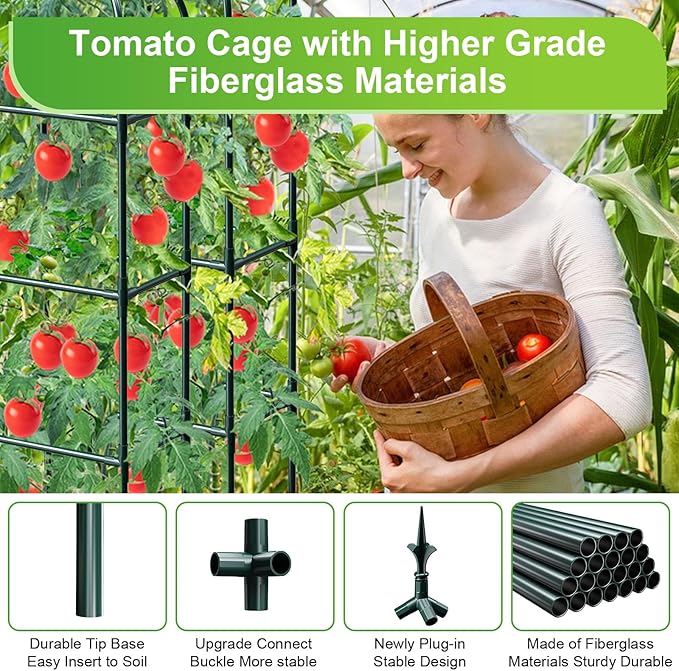 Raised Garden Bed Planter Box with Trellis, 71" Self-Watering Tomato Planter with Wheels for Climbing Vegetable and Plants, Tomato Cage Planters for Indoor Outdoor Patio Greenhouse Gardening (A)