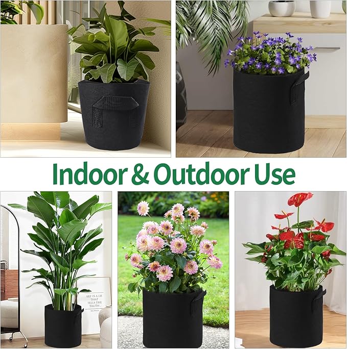 10 Pack Lily Plant Pots for Pond, Aquatic Pond Planter for Pond Reusable Pond Plant Basket Grow Bags for Pond, Aquatic Plants, Potato, Carrot, Onion, Flower (1 Gallon)