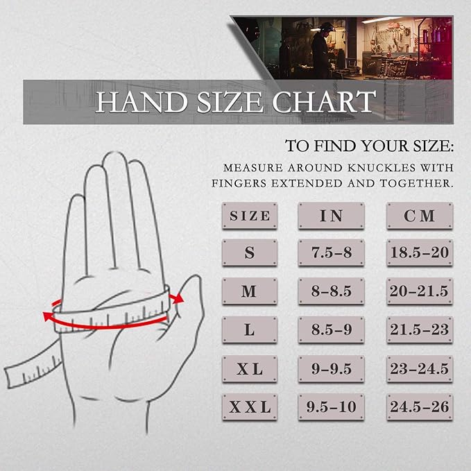 HLDD HANDLANDY Men Leather Gardening Gloves, Utility Work Gloves for Gardening, Yardwork, Construction, Mechanics