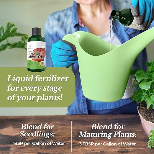 Professional Tomato Fertilizer Liquid 5-1-5 Concentrate 8 oz, Premium Liquid Tomato Fertilizer for Plants, Organic Fertilizer for Tomatoes, Liquid Plant Food for Garden Vegetables Made in USA