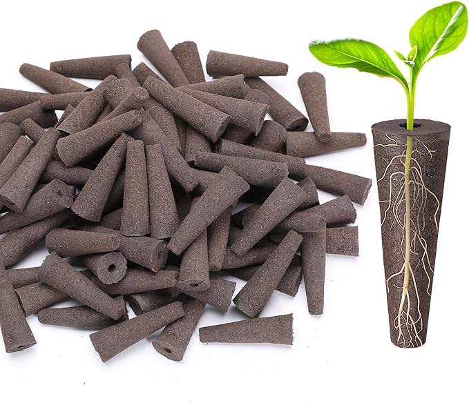 Doter 50 pcs Grow Sponges for Hydroponics Compatible with AeroGarden, Hydroponics Growing System Pods, General Hydroponics Rapid Rooter, Starter Plug for Seeds or Cuttings