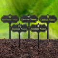 RealSteel Custom Seed & Plant Markers – Metal Garden Stakes for Herbs, Fruits & Vegetables | Elegant Steel Plant Labels for Pots, Raised Beds & Outdoor Gardens | Farmhouse & Greenhouse | Sprout Icon