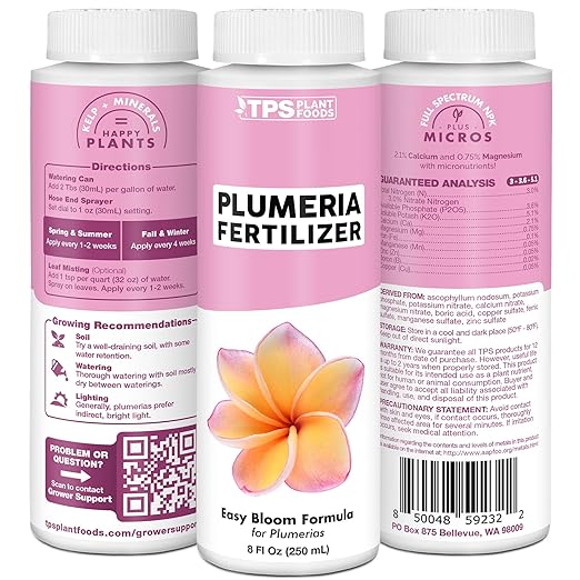 Plumeria Fertilizer for All Frangipani and Tropical Plants, Liquid Plant Food 8 oz (250mL)