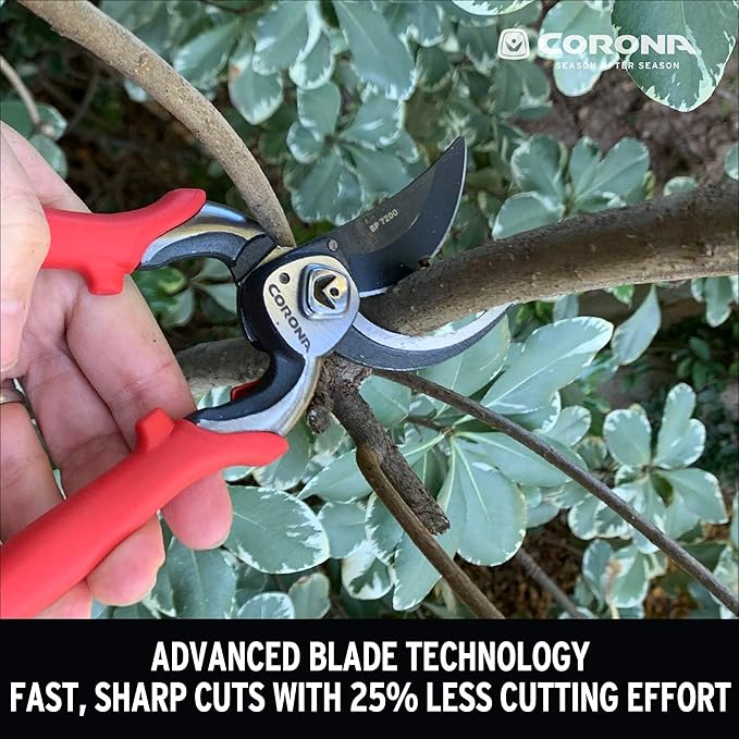 Corona BP 7200 Forged Pro Cut Bypass Hand Pruner, 1-Inch, Red (Pack of 6)