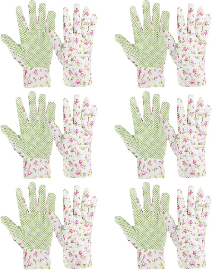 PATIKIL Floral Gardening Gloves for Women Non-Slip Grip Garden Glove Women Working Yard Gloves for Gardening, Planting