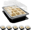 Seed Starter Trays, 12-Cell Kit with Humidity Dome, Reusable Plant Trays, 8 x 6 inches (5)