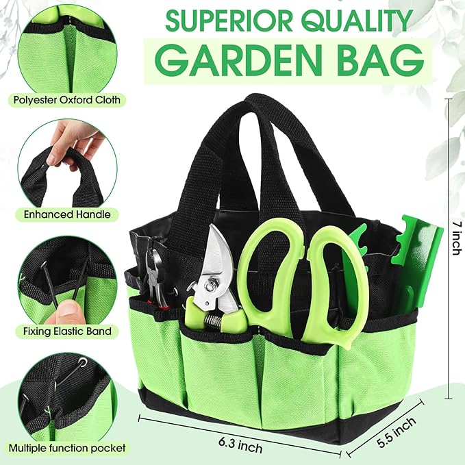 207 Pcs Flower Arrangement Supplies Florist Garden Tool Gift Kit for Women Mother's Day Include Green Tool Bag Thorn Remover Rose Stripper Outdoor Hand Tools Stem Pruning Shear Gloves Stem Wire Etc