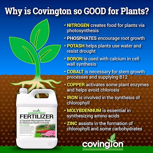 All Purpose MicroNutrient Plant Food & Lawn Fertilizer, Indoor/Outdoor/Hydroponic Liquid Plant Food, Growth Boosting MicroNutrients for House Plants, Lawns, Vegetables, & Flowers (32oz.) USA Made