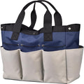 Garden Tool Bag Organizer, Heavy Duty Gardening Tote Bag with 7 Pockets and Zippers Pockets, Garden Home Tool Kits Organizer, (Tools are not included), Gray