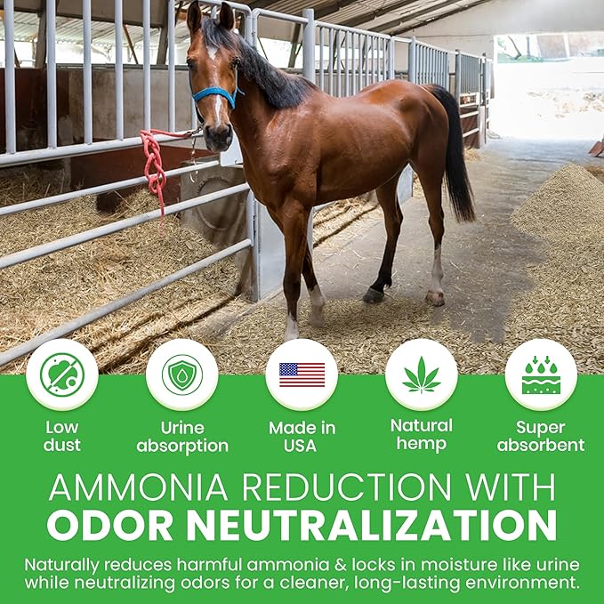 Hemp Animal Bedding 10 Lbs = 51 Liters of Natural Ground Hurds - Super Absorbent- DUST Free- for Your Horse, Chicken, Rabbit, Reptile, Hamster, Cage Coop or CAT Litter - USA Grown - Carbon Negative