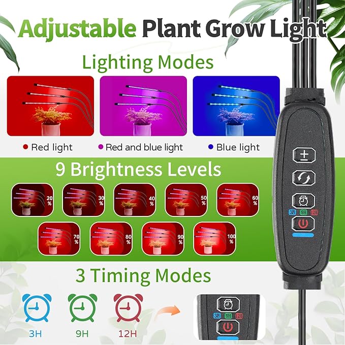 Mini Greenhouse Indoor with Grow Light, Small Tabletop Greenhouses Kit for Indoors, LED Plant Nursery with Timer & Zippered Door for Seed Starting, 25.6" L x 15.8" W x 20" H