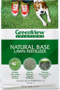 GreenView Solutions Natural Base Lawn Fertilizer – Rich in Natural & Organic nutrients This Slow-Release Fertilizer Provides Fast-Acting Repair and Renewal, 25 lb. - Covers 5,000 sq. ft.